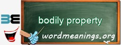 WordMeaning blackboard for bodily property
